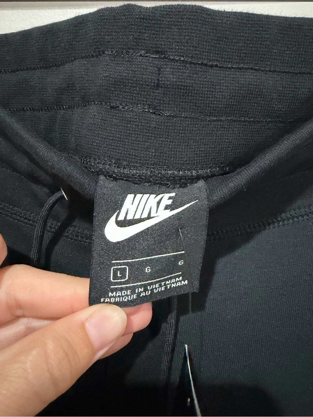 NIKE Sportswear Tech Fleece Women's Joggers Black White 931828-011 Size Large